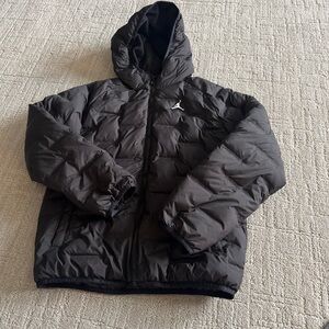 Jordan Boys Black Insulated Puffer Jacket Hooded Winter Coat XL (13-15 YRS) NWOT